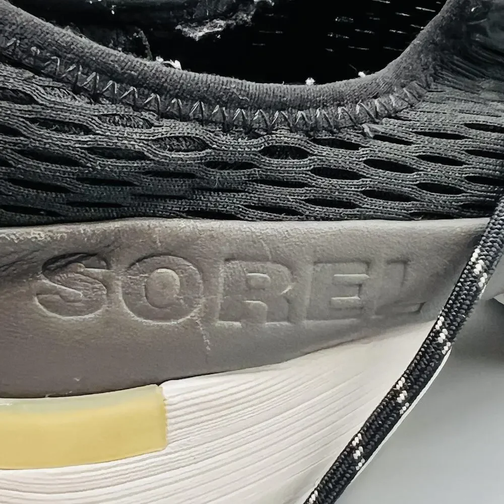Sorel Shoes Womens 7 Black Mesh Kinetic Impact Lace Low Top Athletic Sneakers